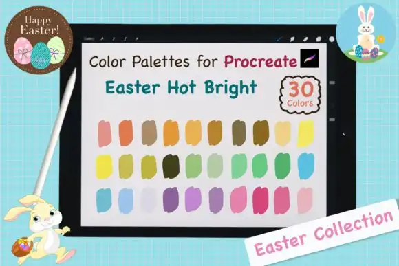 Procreate Color Palettes Easter Hot Brig