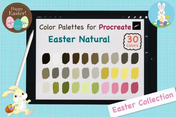 Procreate Color Palettes Easter Natural