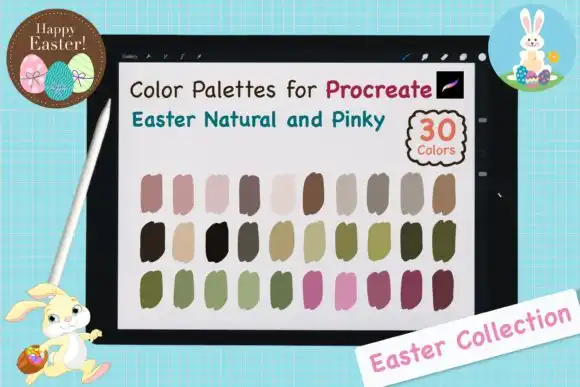 Procreate Color Palettes Easter Natural Pinky