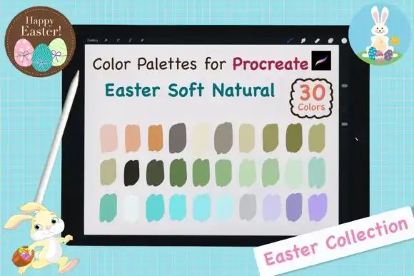 Procreate Color Palettes Easter Soft Natural