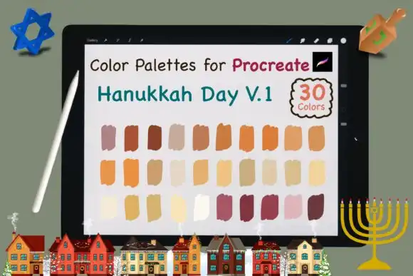 Procreate Color Palettes Hanukkah Day V1