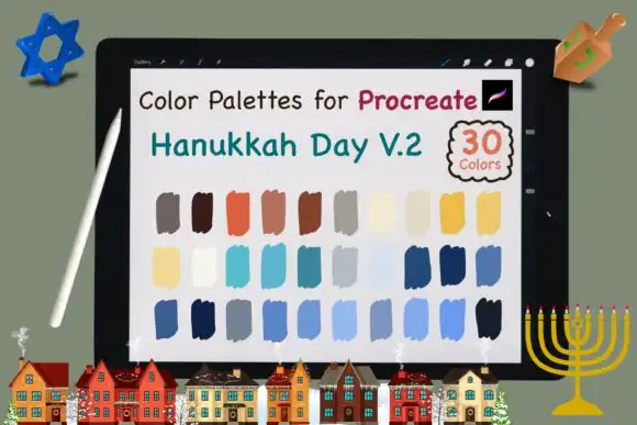 Procreate Color Palettes Hanukkah Day V2