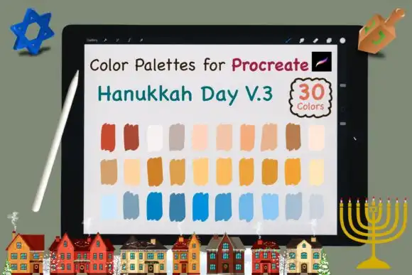 Procreate Color Palettes Hanukkah Day V3