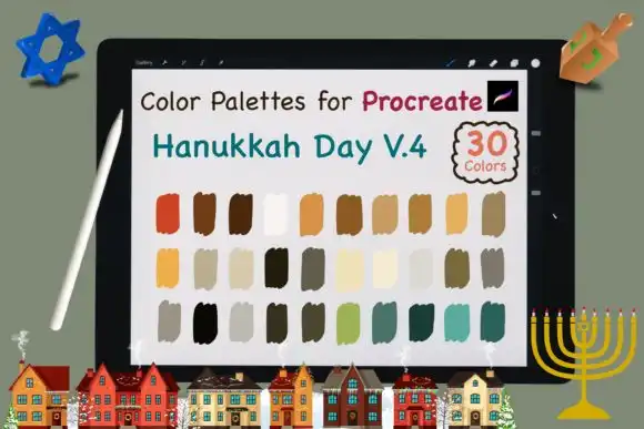 Procreate Color Palettes Hanukkah Day V4
