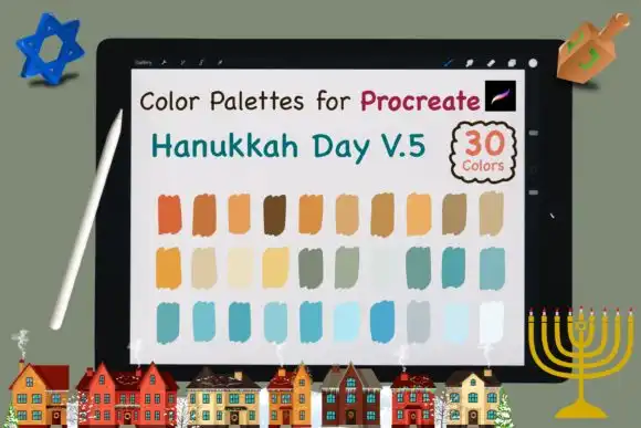 Procreate Color Palettes Hanukkah Day V5