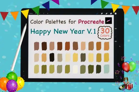 Procreate Color Palettes New Year V1