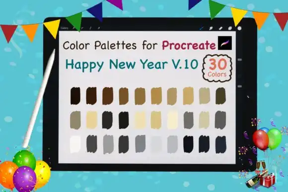 Procreate Color Palettes New Year V10