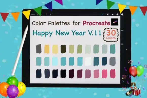 Procreate Color Palettes New Year V11