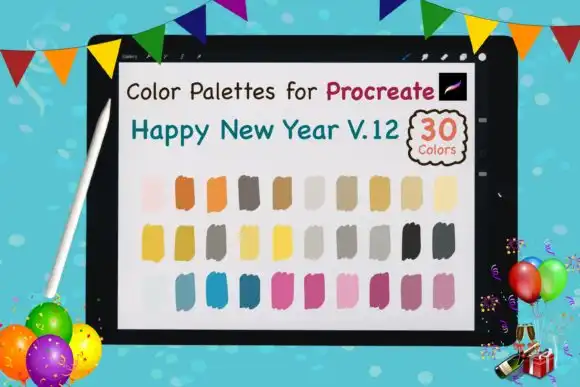 Procreate Color Palettes New Year V12
