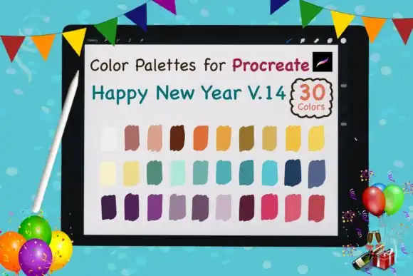 Procreate Color Palettes New Year V14