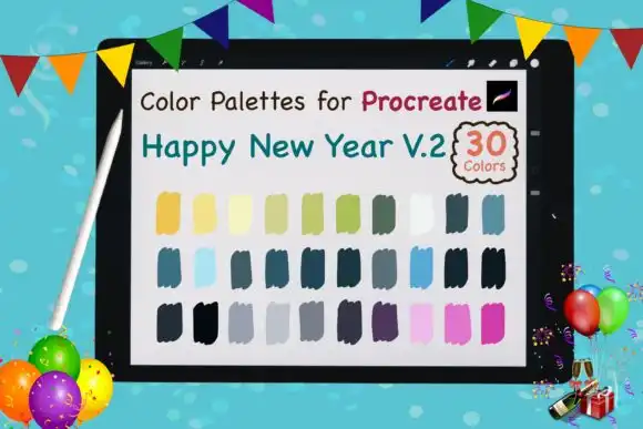 Procreate Color Palettes New Year V2