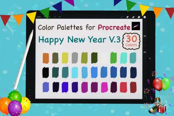 Procreate Color Palettes New Year V3