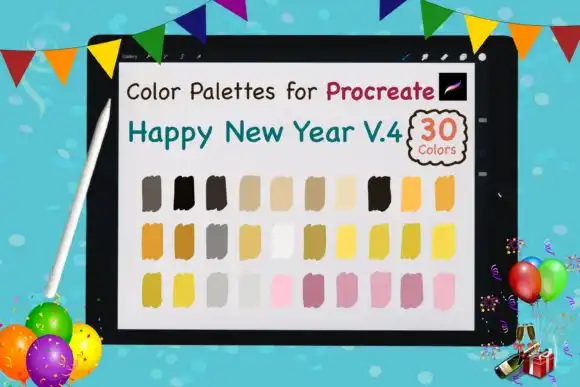 Procreate Color Palettes New Year V4
