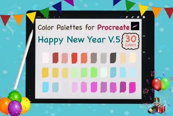 Procreate Color Palettes New Year V5