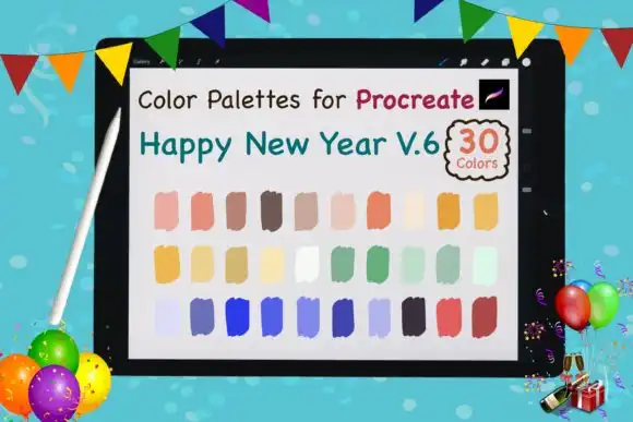 Procreate Color Palettes New Year V6