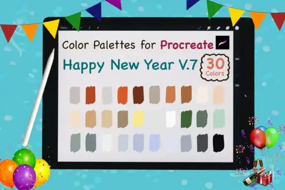 Procreate Color Palettes New Year V7