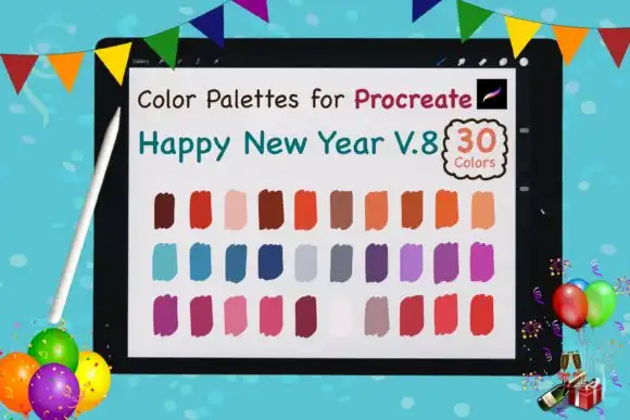 Procreate Color Palettes New Year V8