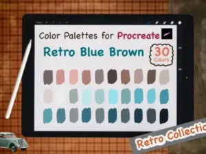 procreate color palettesretro bluebrown graphics 7910076 1 1 580x387 33555