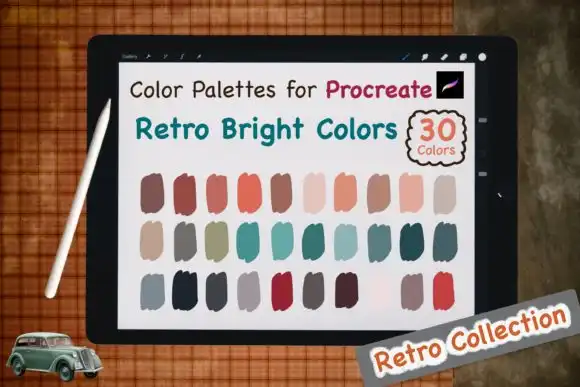Procreate Color Palettes set Golden