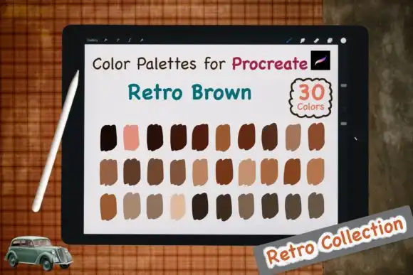 Procreate Color Palettes Retro Brown