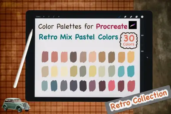 Procreate Color Palettes Retro Mix Pastel