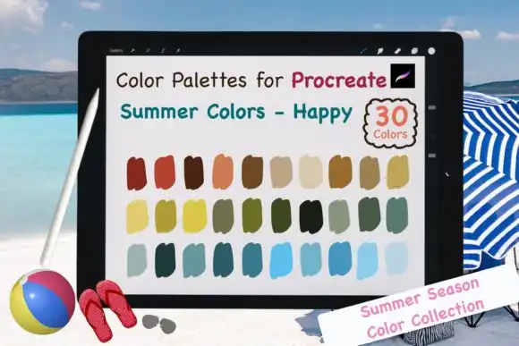 Procreate Color Palettes Summer Happy