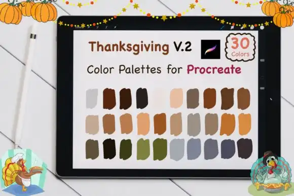 Procreate Color Palettes Thanks giving V2
