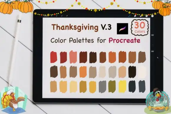 Procreate Color Palettes Thanks giving V3