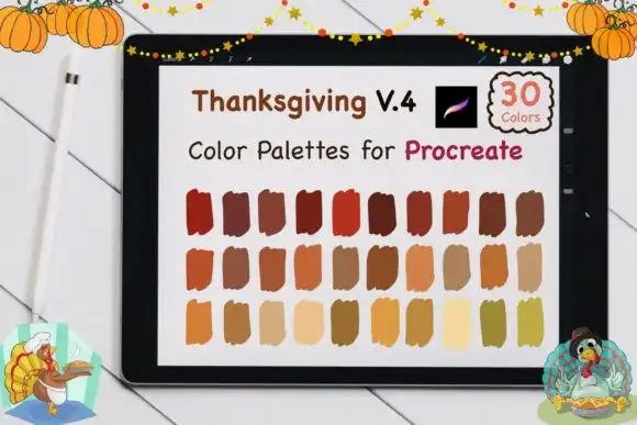 Procreate Color Palettes Thanks giving V4