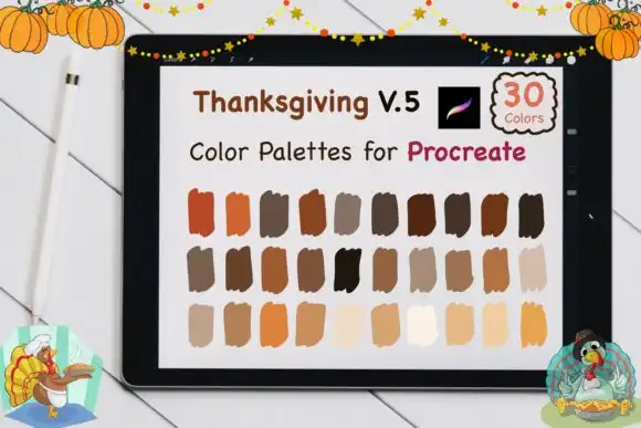 Procreate Color Palettes Thanks giving V5