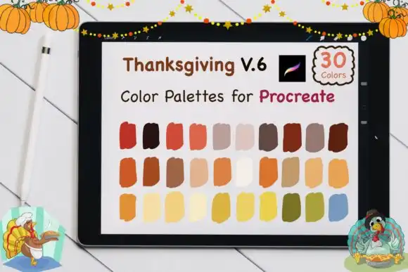 Procreate Color Palettes Thanks giving V6