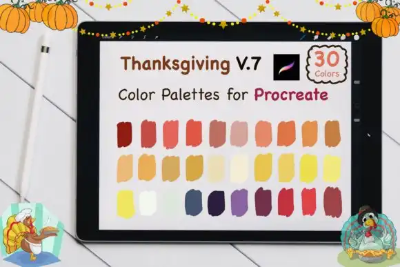Procreate Color Palettes Thanks giving V7