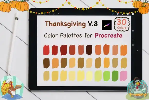 Procreate Color Palettes Thanks giving V8