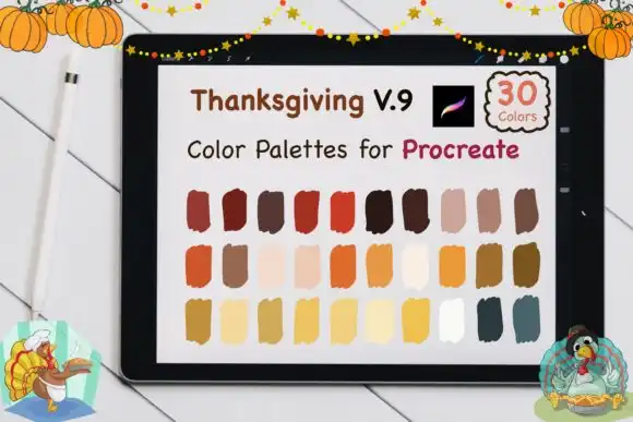 Procreate Color Palettes Thanks giving V9