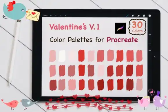 Procreate Color Palettes Valentines V1