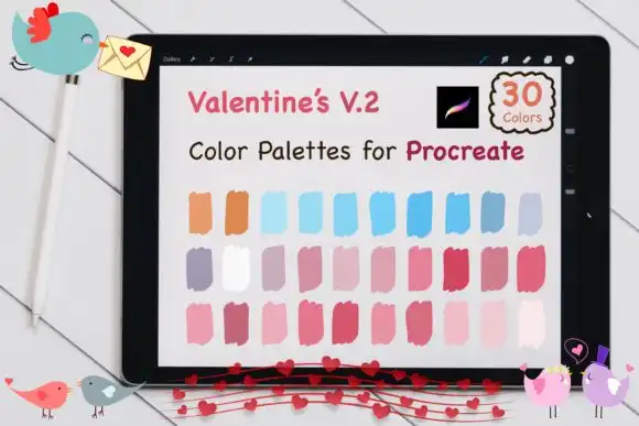 Procreate Color Palettes Valentines V2