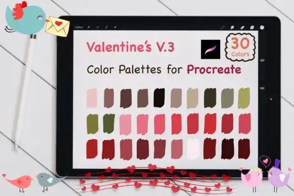 Procreate Color Palettes Valentines V3