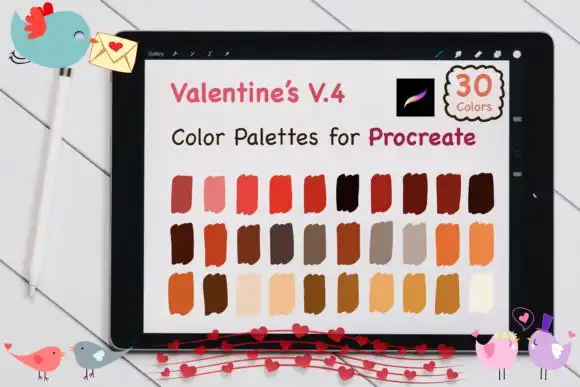 Procreate Color Palettes Valentines V4