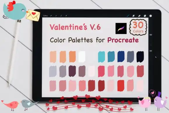 Procreate Color Palettes Valentines V6