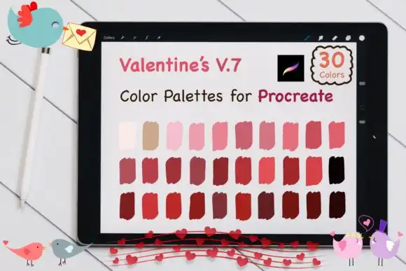 Procreate Color Palettes Valentines V7