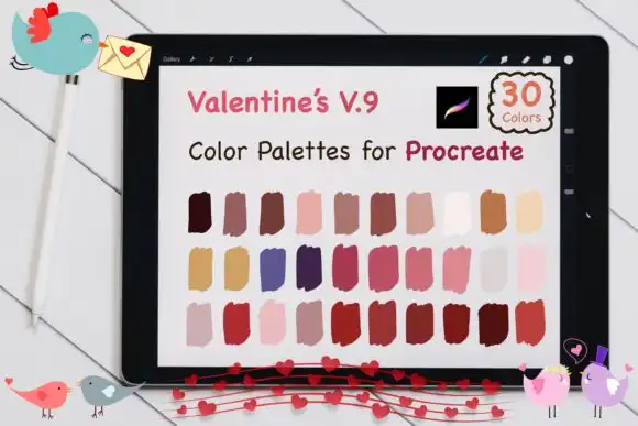 Procreate Color Palettes Valentines V9