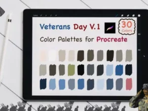 procreate color palettesveterans day v1 graphics 5977937 1 1 580x387 33254