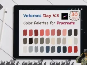 procreate color palettesveterans day v3 graphics 5978137 1 1 580x387 33285