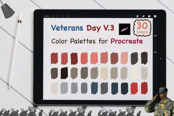 Procreate Color Palettes Veterans Day V3
