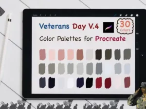 procreate color palettesveterans day v4 graphics 5978174 1 1 580x387 33226