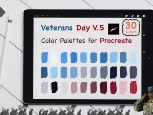 procreate color palettesveterans day v5 graphics 5978195 1 1 580x387 33315