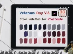 procreate color palettesveterans day v6 graphics 5997645 1 1 580x387 33311