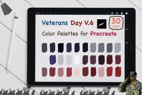 Procreate Color Palettes Veterans Day V6
