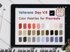 procreate color palettesveterans day v9 graphics 5997689 1 1 580x387 33257