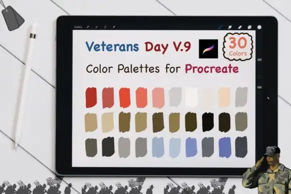 Procreate Color Palettes Veterans Day V9